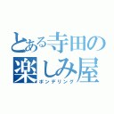 とある寺田の楽しみ屋根（ポンデリング）