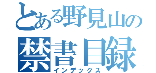 とある野見山の禁書目録（インデックス）