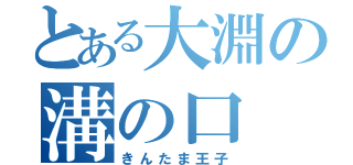 とある大淵の溝の口（きんたま王子）