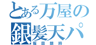 とある万屋の銀髪天パ（坂田銀時）