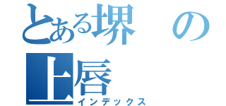 とある堺の上唇（インデックス）