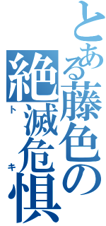 とある藤色の絶滅危惧種の鳥（トキ）