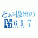 とある傲嬌の哈６１７（インデックス）