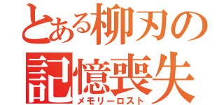 とある柳刃の記憶喪失（メモリーロスト）