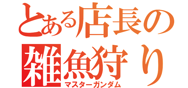 とある店長の雑魚狩り（マスターガンダム）