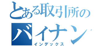 とある取引所のバイナンス（インデックス）