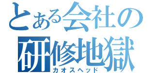 とある会社の研修地獄（カオスヘッド）