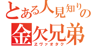 とある人見知りの金欠兄弟（ヱヴァオタク）