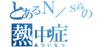 とあるＮ／Ｓ高の熱中症（あついなつ）