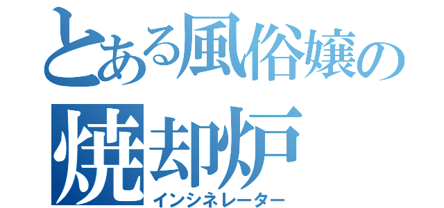 とある風俗嬢の焼却炉（インシネレーター）