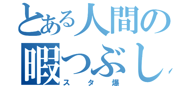 とある人間の暇つぶし（スタ爆）