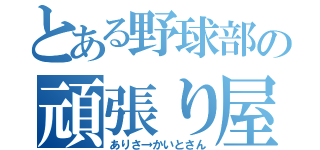 とある野球部の頑張り屋（ありさ→かいとさん）