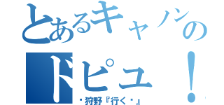 とあるキャノンのドピュ！（狩野『行く〜』）