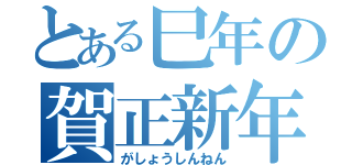 とある巳年の賀正新年（がしょうしんねん）