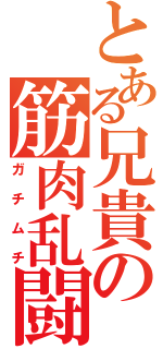 とある兄貴の筋肉乱闘（ガチムチ）