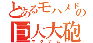 とあるモハメドの巨大大砲（マグナム）