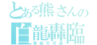 とある熊さんの白龍轟臨（事故不可避）