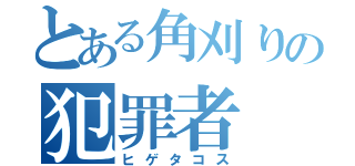 とある角刈りの犯罪者（ヒゲタコス）