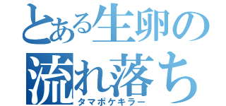 とある生卵の流れ落ち（タマポケキラー）