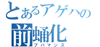 とあるアゲハの前蛹化（プパマンズ）