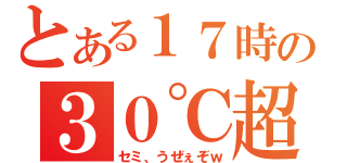 とある１７時の３０℃超（セミ、うぜぇぞｗ）