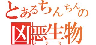 とあるちんちんの凶悪生物（シラミ）