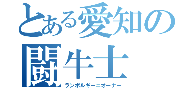 とある愛知の闘牛士（ランボルギーニオーナー）