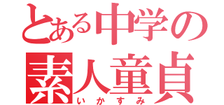 とある中学の素人童貞（いかすみ）