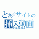 とあるサイトの挿入動画（ぎゃああああああ）