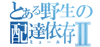 とある野生の配達依存症Ⅱ（ミュール）