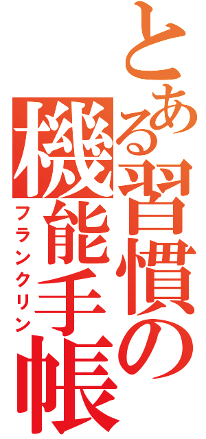 とある習慣の機能手帳（フランクリン）