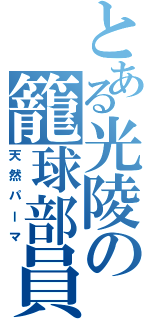 とある光陵の籠球部員（天然パーマ）