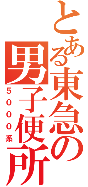 とある東急の男子便所（５０００系）