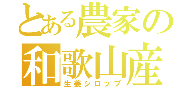 とある農家の和歌山産（生姜シロップ）