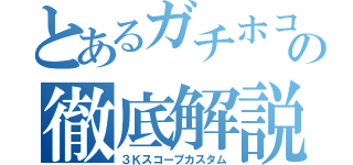 とあるガチホコの徹底解説（３Ｋスコープカスタム）