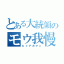 とある大統領のモウ我慢（ヒャアガマン）