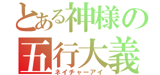 とある神様の五行大義（ネイチャーアイ）