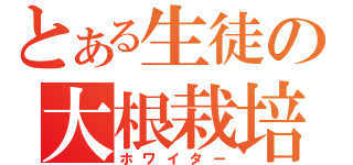 とある生徒の大根栽培（ホワイター）