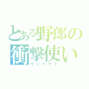 とある野郎の衝撃使い（インパクト）