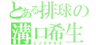 とある排球の溝口希生（ミゾグチキオ）