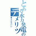 とある水力発電のデメリット（黒子かわいい）