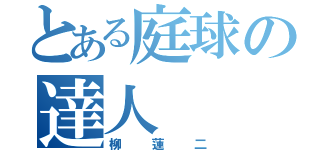 とある庭球の達人（柳蓮二）