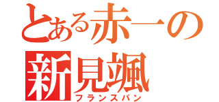 とある赤一の新見颯（フランスパン）