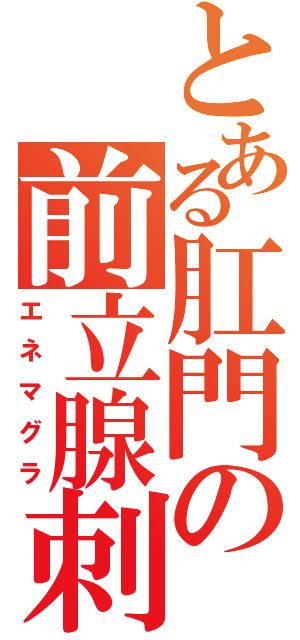 とある肛門の前立腺刺激（エネマグラ）