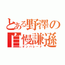 とある野澤の自慢謙遜（オンパレード）