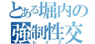 とある堀内の強制性交（レイプ）