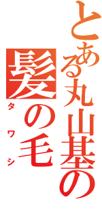 とある丸山基の髪の毛（タワシ）