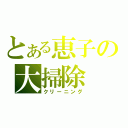 とある恵子の大掃除（クリーニング）