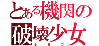 とある機関の破壊少女（チョコ）