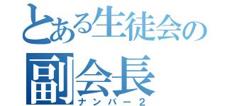 とある生徒会の副会長（ナンバー２）